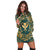 Hawaii Map Classic Floral Hoodie Dress Green - AH - Polynesian Pride