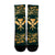 Hawaii Map Classic Floral Crew Socks Green - AH - Polynesian Pride