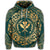 Hawaii Map Classic Floral Zip Hoodie Green - Polynesian Pride