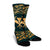 Hawaii Map Classic Floral Crew Socks Green - AH - Polynesian Pride