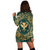 Hawaii Map Classic Floral Hoodie Dress Green - AH - Polynesian Pride