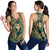 Hawaii Map Classic Floral Racerback Tank Green - AH Black - Polynesian Pride