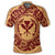 Hawaii Map Classic Floral Polo Shirt Red - Polynesian Pride