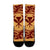 Hawaii Map Classic Floral Crew Socks Red - AH - Polynesian Pride