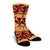 Hawaii Map Classic Floral Crew Socks Red - AH - Polynesian Pride