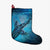 Hawaii Map Kanaka Galaxy Shark Christmas Stocking - AH Christmas Stocking 26 X 42 cm Black - Polynesian Pride