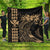 Hawaii Map Kanaka Polynesian Hula Girl Premium Quilts Gold - AH - J5C Black - Polynesian Pride