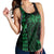 Hawaii Map Kanaka Polynesian Hula Girl Racerback Tank Green - AH - J5R - Polynesian Pride