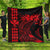 Hawaii Map Kanaka Polynesian Hula Girl Premium Quilts Red - AH - J5C Black - Polynesian Pride