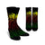 Hawaii Map Kanaka Polynesian Hula Girl Crew Socks Reggae - AH - J5R Crew Socks White - Polynesian Pride