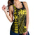 Hawaii Map Kanaka Polynesian Hula Girl Racerback Tank Yellow - AH - J5R - Polynesian Pride