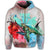 Hawaii Map Kanaka Sea Turtle Hibiscus Zip Hoodie Blue Pink - Polynesian Pride