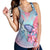 Hawaii Map Kanaka Turtle Galaxy Night Plumeria Hibiscus Racerback Tank - AH - Polynesian Pride