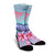 Hawaii Map Kanaka Turtle Galaxy Night Plumeria Hibiscus Crew Socks - AH - Polynesian Pride