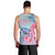 Hawaii Map Kanaka Turtle Galaxy Night Plumeria Hibiscus Tank Top - AH - Polynesian Pride