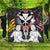 Hawaii Map Kanaka Two Men Holding Flag Premium Quilts - AH Black - Polynesian Pride