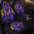 Hawaii Map Kanaka Two Men Holding Flag Car Seat Covers Purple - AH - Polynesian Pride