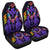 Hawaii Map Kanaka Two Men Holding Flag Car Seat Covers Purple - AH Universal Fit Black - Polynesian Pride