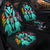 Hawaii Map Kanaka Two Men Holding Flag Car Seat Covers Turquoise - AH - Polynesian Pride