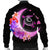 Hawaii Map Moon Star Turtle Plumeria Hibiscus Bomber Jacket - AH - Polynesian Pride