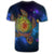 Hawaii Map Turtle Galaxy T Shirt Blue - Polynesian Pride