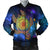 Hawaii Map Turtle Galaxy Bomber Jacket - AH - Blue Black Unisex - Polynesian Pride