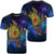 Hawaii Map Turtle Galaxy T Shirt Blue Unisex Black - Polynesian Pride