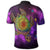 Hawaii Map Turtle Galaxy Polo Shirt Purple - Polynesian Pride