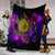 Hawaii Map Turtle Galaxy Premium Blankets - AH - Purple - Polynesian Pride