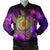 Hawaii Map Turtle Galaxy Bomber Jacket - AH - Purple Black Unisex - Polynesian Pride