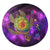 Hawaii Map Turtle Galaxy Round Carpet - AH - Purple Round Carpet Luxurious Plush - Polynesian Pride