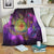 Hawaii Map Turtle Galaxy Premium Blankets - AH - Purple White - Polynesian Pride