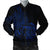 Hawaii Map Turtle Hibiscus Divise Polynesian Bomber Jacket Blue - AH Black Unisex - Polynesian Pride