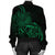 Hawaii Map Turtle Hibiscus Divise Polynesian Bomber Jacket Green - AH - Polynesian Pride