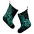 Hawaii Map Turtle Hibiscus Divise Polynesian Christmas Stocking Turquoise - AH - Polynesian Pride