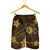 Hawaii Mix Polynesian Turtle Plumeria Men's Shorts - AH - Nick Style - Brown - Polynesian Pride