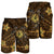 Hawaii Mix Polynesian Turtle Plumeria Men's Shorts - AH - Nick Style - Brown - Polynesian Pride