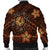 Hawaii Mix Polynesian Turtle Plumeria Bomber Jacket - AH - Nick Style - Orange - Polynesian Pride