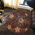 Hawaii Mix Polynesian Turtle Plumeria Round Carpet - AH - Nick Style - Orange - Polynesian Pride