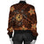 Hawaii Mix Polynesian Turtle Plumeria Bomber Jacket - AH - Nick Style - Orange - Polynesian Pride