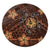 Hawaii Mix Polynesian Turtle Plumeria Round Carpet - AH - Nick Style - Orange Round Carpet Luxurious Plush - Polynesian Pride