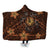 Hawaii Mix Polynesian Turtle Plumeria Hooded Blanket - AH - Nick Style - Orange Hooded Blanket White - Polynesian Pride