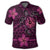 Hawaii Mix Polynesian Turtle Plumeria Polo Shirt Nick Style Pink - Polynesian Pride