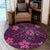 Hawaii Mix Polynesian Turtle Plumeria Round Carpet - AH - Nick Style - Pink - Polynesian Pride