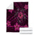 Hawaii Mix Polynesian Turtle Plumeria Premium Blankets - AH - Nick Style - Pink - Polynesian Pride