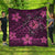 Hawaii Mix Polynesian Turtle Plumeria Premium Quilts - AH - Nick Style - Pink Black - Polynesian Pride