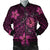 Hawaii Mix Polynesian Turtle Plumeria Bomber Jacket - AH - Nick Style - Pink Black Unisex - Polynesian Pride