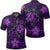 Hawaii Mix Polynesian Turtle Plumeria Polo Shirt Nick Style Purple Unisex Black - Polynesian Pride