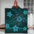 Hawaii Mix Polynesian Turtle Plumeria Premium Quilts - AH - Nick Style - Turquoise - Polynesian Pride