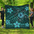 Hawaii Mix Polynesian Turtle Plumeria Premium Quilts - AH - Nick Style - Turquoise Black - Polynesian Pride